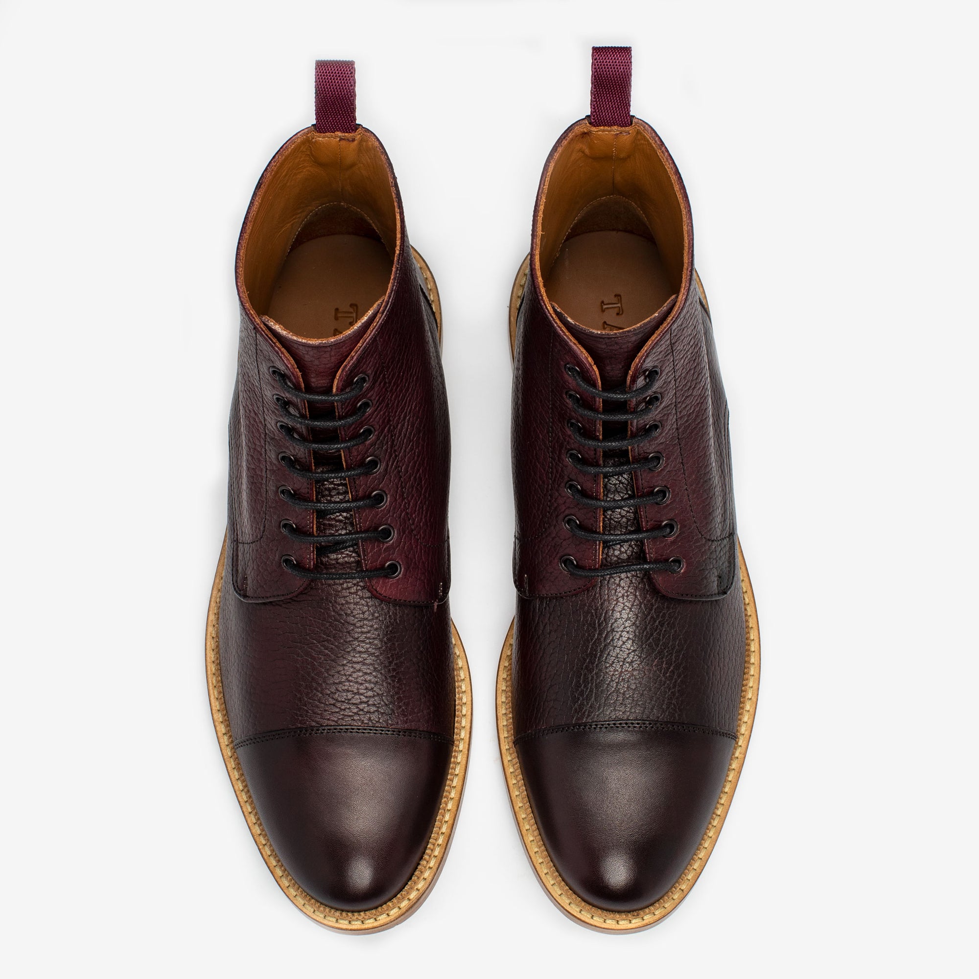 The Rome Boot in Oxblood overhead