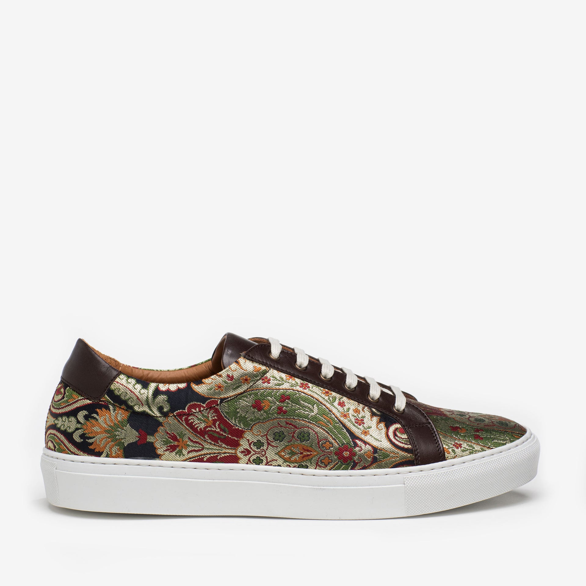 The Sneaker in Kashmir Multicolor Paisley Fabric | TAFT