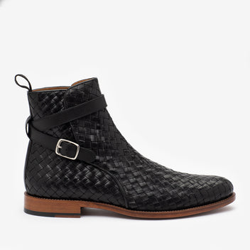 The Dylan Woven Boot in Black
