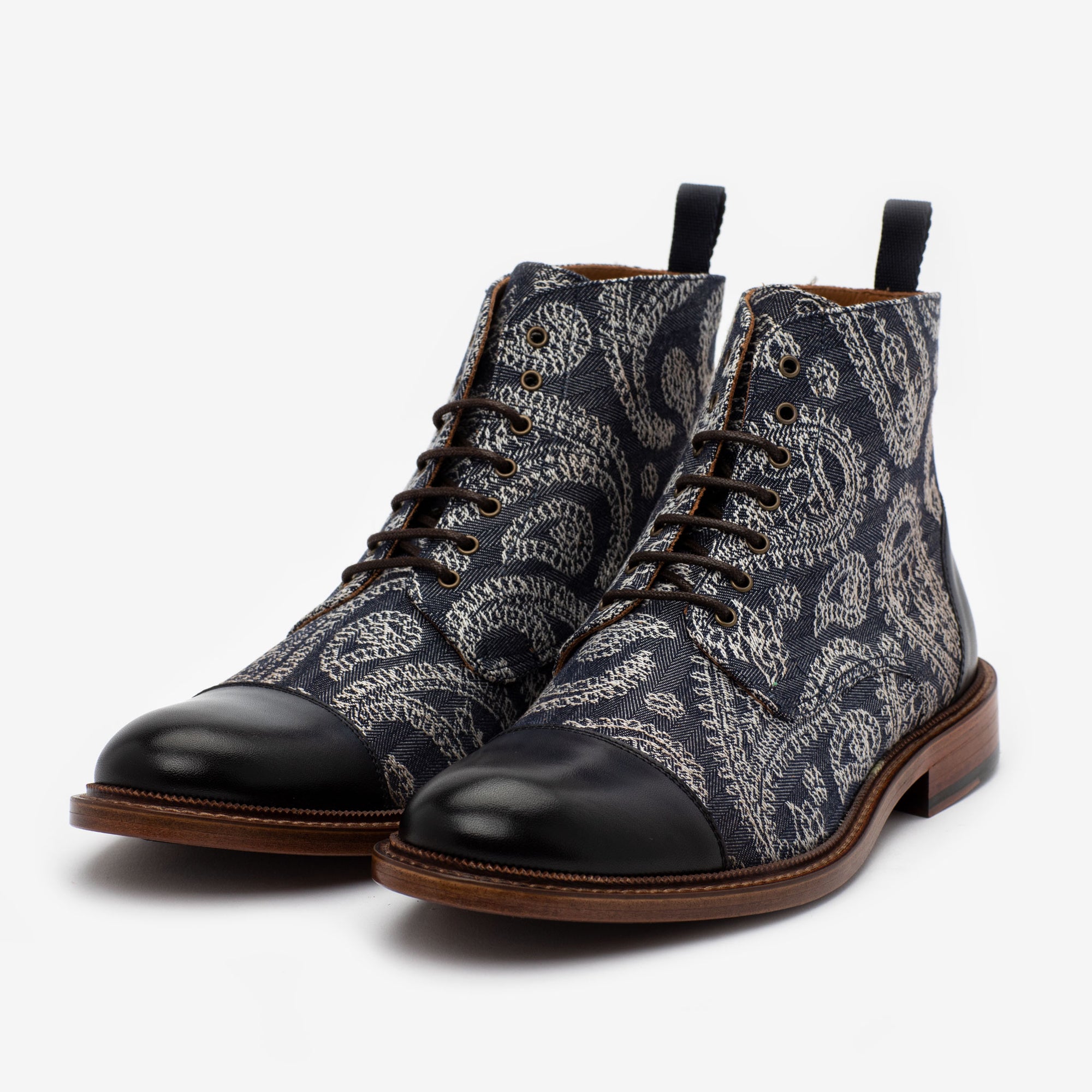 The Jack Boot in Blue Paisley {{rollover}}
