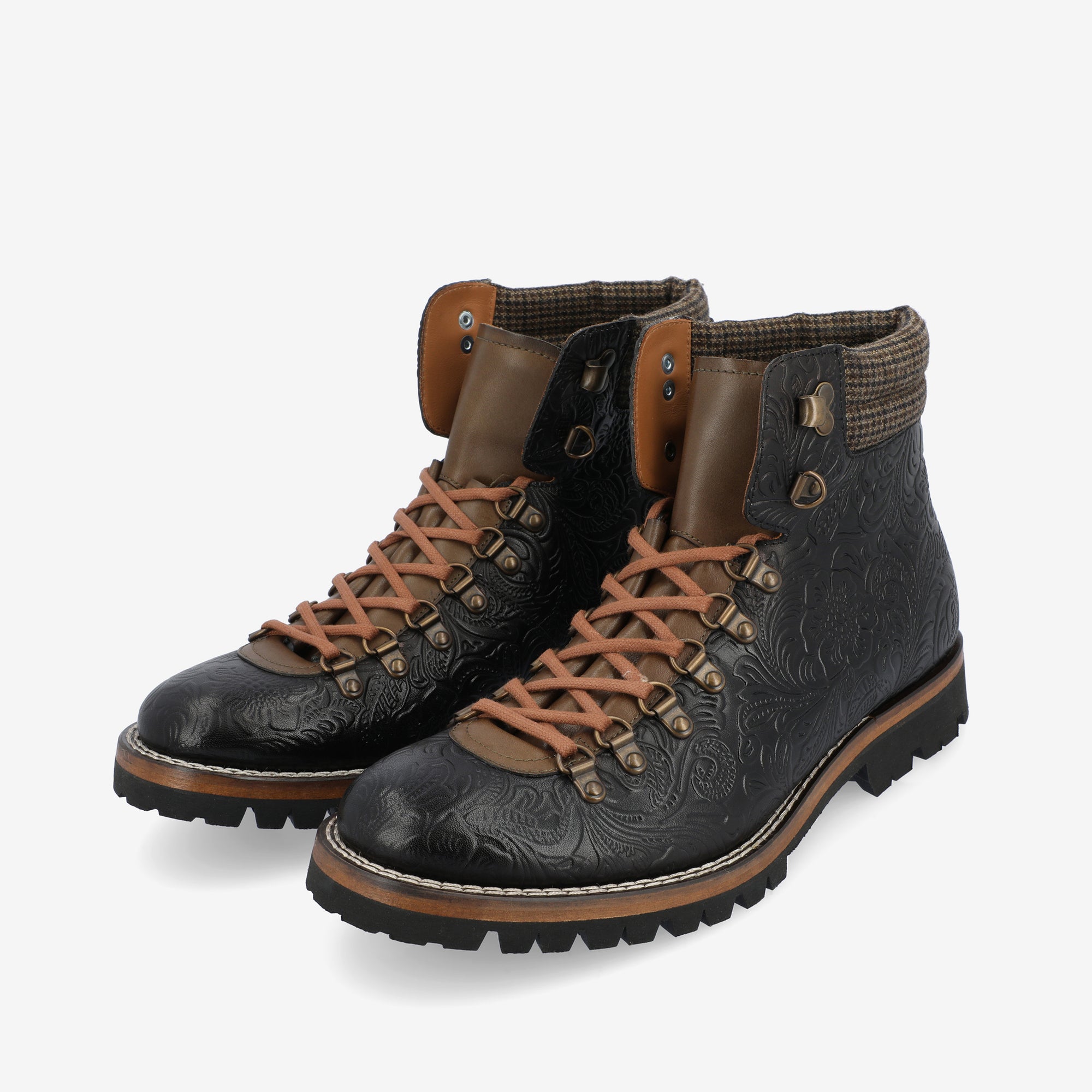 The Viking Boot in Black Floral