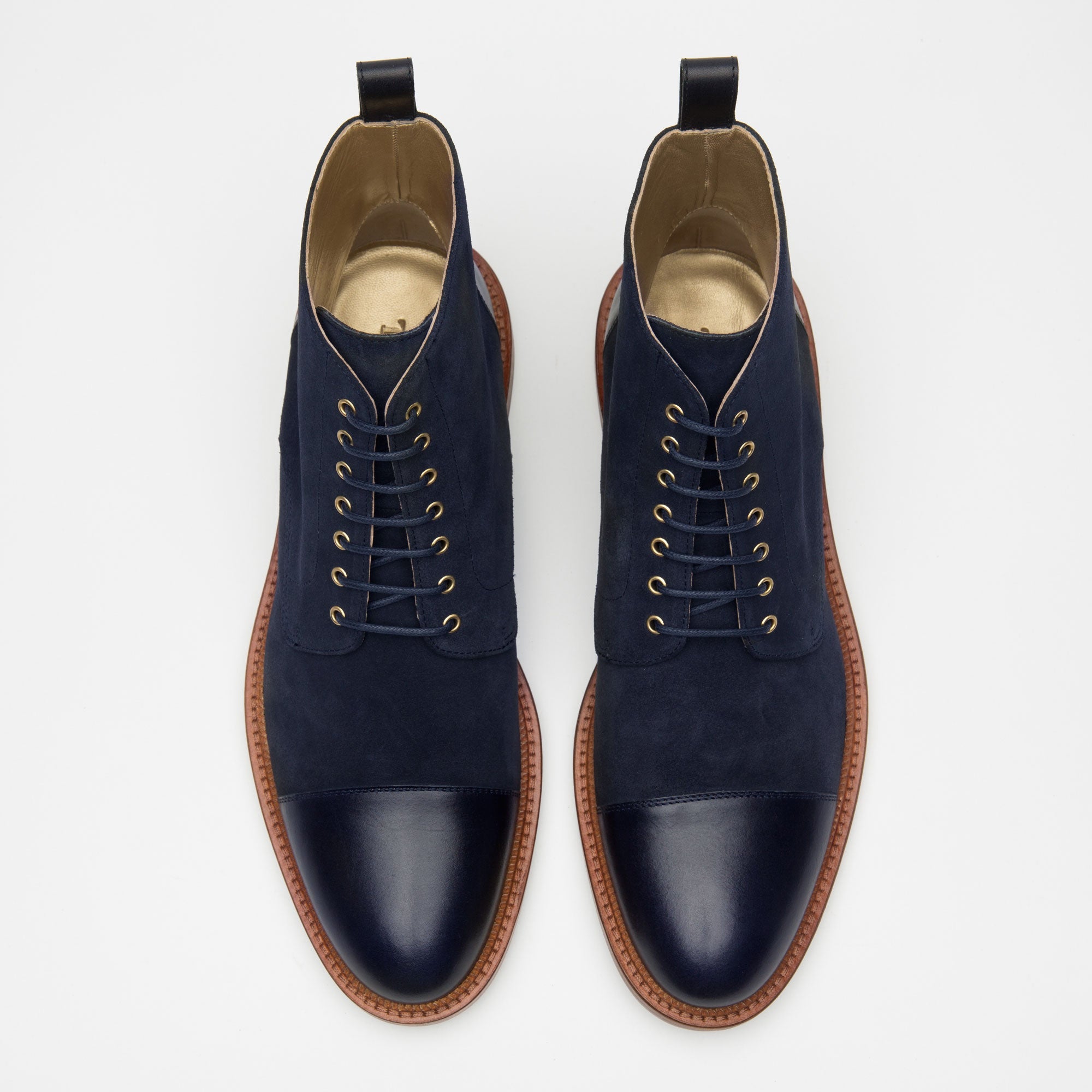 Troy Boot in Navy top view{{rollover}}