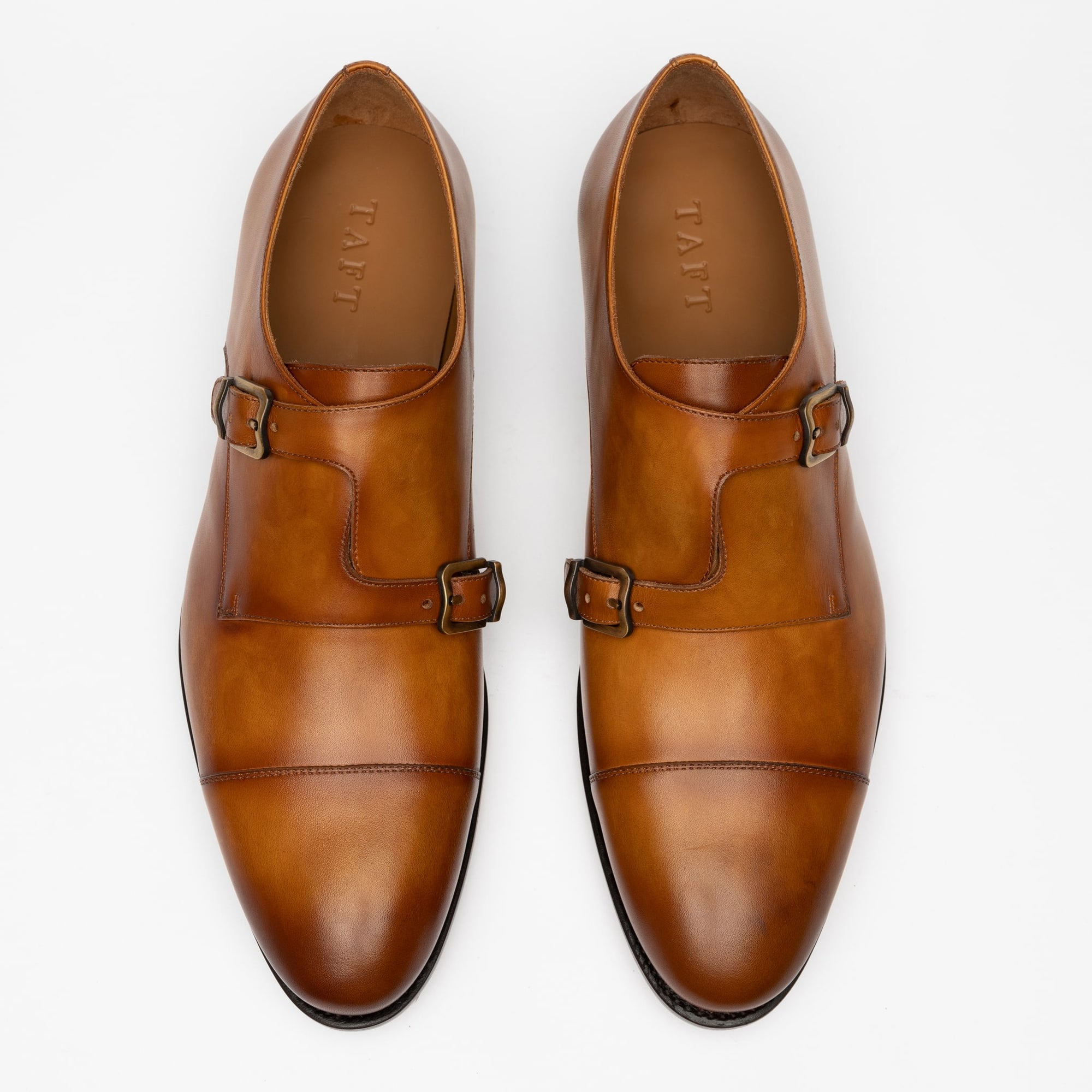 The Prince Shoe in Honey - Double Monk Strap | TAFT